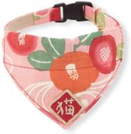 🐱 cat bandana collar with kimono inspired design логотип