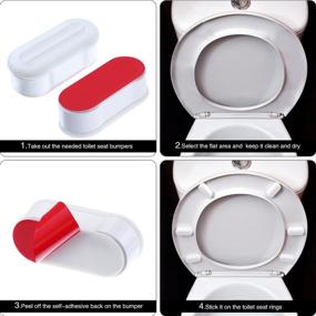 img 1 attached to 🚽 Blulu 8 Pieces Toilet Seat Bumpers: Universal Kit with Strong Adhesive for Easy Replacement