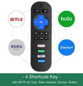 img 1 attached to 📺 Onn Roku TV Replacement Remote Control: Universal for All Onn Roku TV Sizes, Compatible with Netflix, Hulu, Disney+ & Roku-Channel - Including Power Button