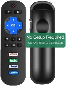 img 3 attached to 📺 Onn Roku TV Replacement Remote Control: Universal for All Onn Roku TV Sizes, Compatible with Netflix, Hulu, Disney+ & Roku-Channel - Including Power Button