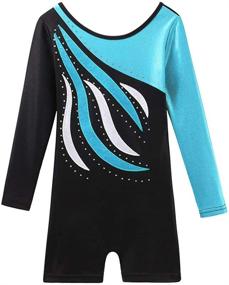 img 4 attached to 🤸 Active Girls' Leotard Gymnastics Toddler Biketards: Dancewear Clothing