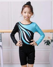 img 1 attached to 🤸 Active Girls' Leotard Gymnastics Toddler Biketards: Dancewear Clothing