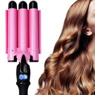 🔥 curling iron 3 barrel 1 inch waver iron wand - fast heat-up with lcd temp display 176°f to 410°f - suitable for all hair types logo