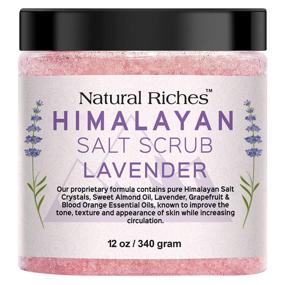 img 4 attached to 🌸 Natural Riches Pink Himalayan Salt Exfoliating Body Scrub – Lavender and Citrus Essential Oils – Deep Cleansing for Face, Body & Foot – Exfoliates Dead Skin – 12 oz