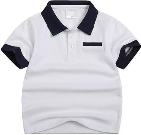 img 4 attached to Sooxiwood Little Polo Shirts Buttons Summer Boys' Clothing