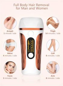 img 2 attached to 🔥 At-Home Laser Hair Removal Device for Women and Men - ProCIV IPL Hair Remover Upgraded to 999,900 Flashes, Painless Permanent Hair Removal for Whole Body