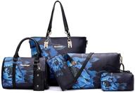 👜 gezi6 black women's designer handbags: satchel shoulder bag with wallet - totes included logo