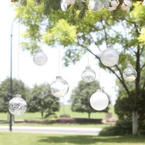 img 2 attached to 🎄 Set of 30 Shatterproof Clear Plastic Christmas Ball Ornaments Decorated with Stuffed Delicate Decorations (60mm/2.36"), Ideal for Xmas Tree Decoration (White)