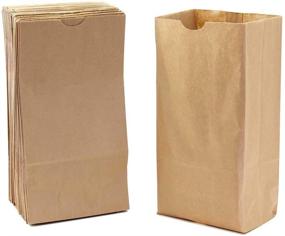 img 4 attached to 👜 Hygloss Small 100 Brown Paper Gusseted Flat Bottom Lunch Bags - Perfect for Party Favors, Puppets, Crafts & More | Size: 4.25 x 2.5 x 8 Inch | Natural/Kraft