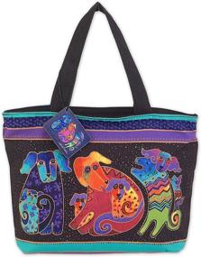 img 1 attached to 🐶 Stylish Laurel Burch Shoulder Zipper Top: Embrace the Canine Charm of Dogs and Doggies