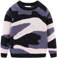 👦 casual crewneck sweater for little boys: charming patterns from mud kingdom logo
