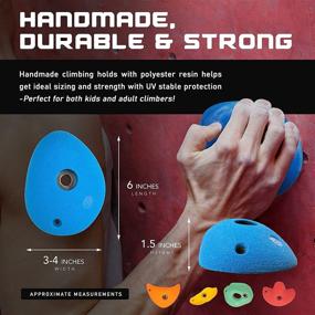 img 1 attached to 🧗 Slothside Outdoor Rock Climbing Holds for Kids and Adults - Variety Pack of 10 Non-Plastic Resin Wall Holds - Large-Medium-Small Sizes with Mounting Hardware - Gift Box Included