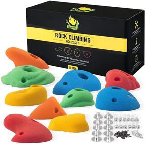 img 4 attached to 🧗 Slothside Outdoor Rock Climbing Holds for Kids and Adults - Variety Pack of 10 Non-Plastic Resin Wall Holds - Large-Medium-Small Sizes with Mounting Hardware - Gift Box Included