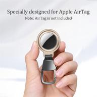 🔑 airtag aluminium alloy holder, purple - lowgeeker case for apple airtag keychain accessories metal logo