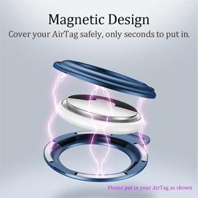 img 3 attached to 🔑 AirTag Aluminium Alloy Holder, Purple - LowGeeker Case for Apple AirTag Keychain Accessories Metal