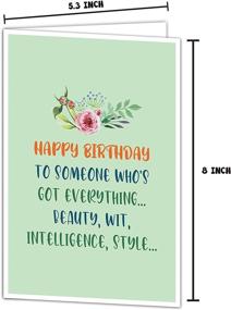 img 3 attached to 🎂 Funny Birthday Card for Her, Flower Friend Bday Greeting Card, Happy Birthday to Best Friend Forever (BBF)