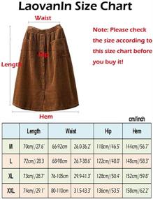 img 2 attached to LaovanIn Womens Corduroy Elastic Coffee Women's Clothing