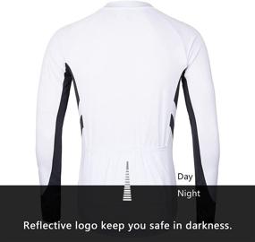 img 3 attached to 🚴 ARSUXEO 6030 Men's Full Zipper Long Sleeves Cycling Jersey: High-Quality MTB Bike Shirt