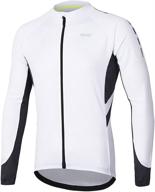 🚴 arsuxeo 6030 men's full zipper long sleeves cycling jersey: high-quality mtb bike shirt logo