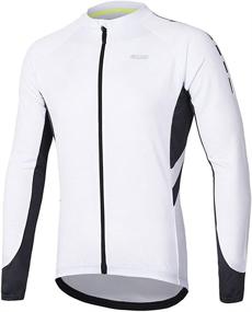 img 4 attached to 🚴 ARSUXEO 6030 Men's Full Zipper Long Sleeves Cycling Jersey: High-Quality MTB Bike Shirt