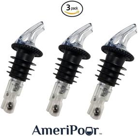 img 2 attached to 🍸 Ameripour Measured Liquor Pourer - USA Made Bar Spouts - Leak-Free Cocktail Pour - Clear, 1.25oz (37ml) - 3 Pack