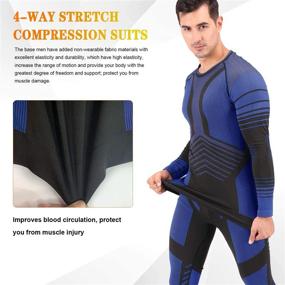 img 1 attached to ❄️ Optimize your winter activities with MeetHoo Men’s Thermal Compression Base Layer Set: Sports Long Johns for Cold Weather Running and Skiing