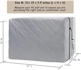 img 3 attached to 🌬️ Optimized Indoor Air Conditioner Cover: Double Insulation, Elastic Drawstring, 21 x 15 x 3.5 inches (L x H x D)