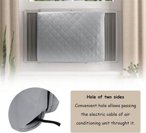 img 1 attached to 🌬️ Optimized Indoor Air Conditioner Cover: Double Insulation, Elastic Drawstring, 21 x 15 x 3.5 inches (L x H x D)