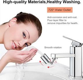 img 2 attached to 💦 Revolutionize Your Faucet: Universal Splash Filter Faucet with 2 Water Outlet Modes & 720° Rotating Extender Aerator – Ideal for Bathroom & Kitchen Use!