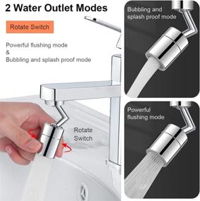 img 1 attached to 💦 Revolutionize Your Faucet: Universal Splash Filter Faucet with 2 Water Outlet Modes & 720° Rotating Extender Aerator – Ideal for Bathroom & Kitchen Use!