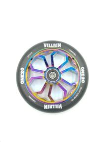 img 1 attached to 🛴 Upgrade Your Scooter with VILLAIN ONE20 Neo Chrome Wheel Set - 24mm x 120mm (Pack of 2)