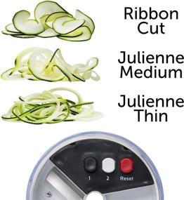 img 1 attached to 🥗 Prep Naturals Adjustable Mandoline Slicer with Spiralizer - Black Veggie Slicer for Effortless Food Prep: V-Mandoline Cutter, Julienne Grater, and Zoodle Maker in One!