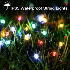 img 2 attached to 🌟 200 LED Solar String Lights: Festive Multi-Color Christmas Decor for Outdoor & Indoor Use - 72ft Waterproof Solar Christmas Lights for Patio, Balcony, Party, and Xmas Decorations