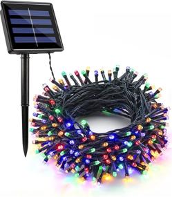 img 4 attached to 🌟 200 LED Solar String Lights: Festive Multi-Color Christmas Decor for Outdoor & Indoor Use - 72ft Waterproof Solar Christmas Lights for Patio, Balcony, Party, and Xmas Decorations