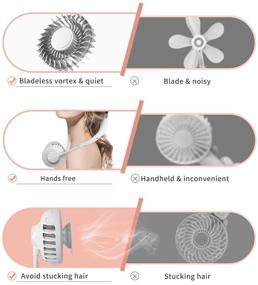 img 1 attached to 🌀 Oternal Neck Fans Portable White Rechargeable, Cool Breeze Small Fans for Neck, Highly Adjustable Portable Neck Fan with Compressed Air Flow, Ultra-Quiet Operation, Elegant Lightweight Design