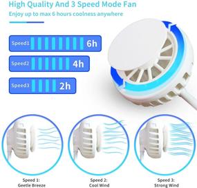 img 3 attached to 🌀 Oternal Neck Fans Portable White Rechargeable, Cool Breeze Small Fans for Neck, Highly Adjustable Portable Neck Fan with Compressed Air Flow, Ultra-Quiet Operation, Elegant Lightweight Design
