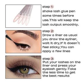 img 1 attached to 💧 Super Strong Hold Waterproof Eyelash Glue Pen - Long-Lasting Lash Adhesive for False Lashes | Black, Suitable for Sensitive Eyes