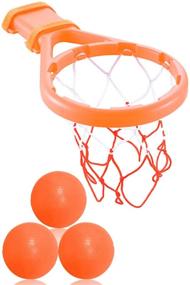 img 4 attached to 3 Bees &amp; Me Bath Toy Basketball Hoop &amp; Balls 🏀 Set for Boys and Girls - Bath Toys Gift for Kids & Toddlers