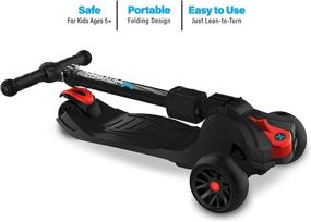 img 1 attached to 🛴 Hover-1 Ziggy Folding Kick Scooter for Kids (5+ Year Old) – Lean-to-Turn, PU Tires, Slim-Design, 110 LB Max Load Capacity