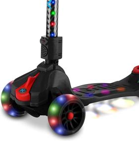 img 4 attached to 🛴 Hover-1 Ziggy Folding Kick Scooter for Kids (5+ Year Old) – Lean-to-Turn, PU Tires, Slim-Design, 110 LB Max Load Capacity