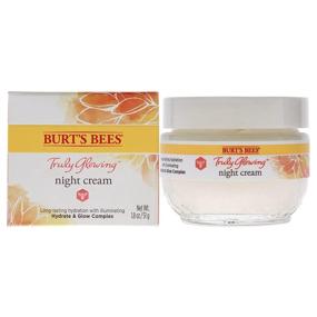 img 4 attached to 🌙 Burt's Bees Truly Glowing Night Cream 1.8oz - Unisex, White (I0115908)