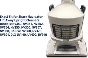 img 1 attached to 🔍 Enhanced EnviroCare Vacuum Cleaner Filters Compatible with Shark Navigator Lift-Away NV350, NV351, NV352, NV355, NV356, NV356E, NV357 - Pre-Filter Kit (Includes 1 Foam and 1 Felt Filter)