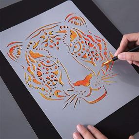 img 2 attached to 🐾 Veiai Animal Stencil: 10PCS Templates for Craft Drawing, Painting & Scrapbooking - Perfect for Cards, Scrapbooks, and Wall Art!