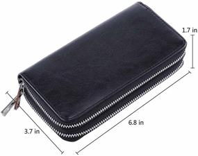 img 2 attached to Womens Double Zipper Cellphone Wristlet: Convenient Handbag, Wallet, and Wristlet Combo for Women