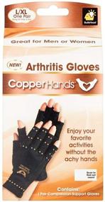 img 1 attached to 👐 Copper Hands Fingerless Compression Gloves: Alleviate Joint, Tendon, & Muscle Pain with BulbHead's Supportive Relief Solution