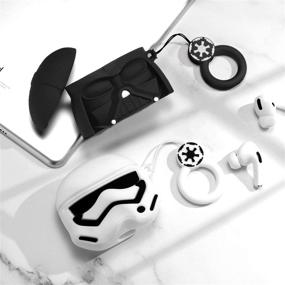 img 1 attached to 🌟 Футляр Star Airpods Case 2 Packs: Максимальная защита и стиль для Apple AirPod Pro - Шокопоглощающий чехол с наклейками и карабином в комплекте!