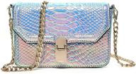 remeehi hologram leather shoulder crossbody women's handbags & wallets logo