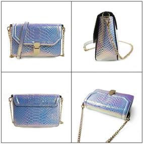 img 1 attached to Remeehi Hologram Leather Shoulder Crossbody Women's Handbags & Wallets