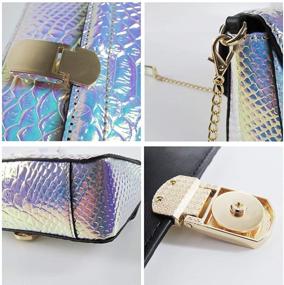 img 3 attached to Remeehi Hologram Leather Shoulder Crossbody Women's Handbags & Wallets