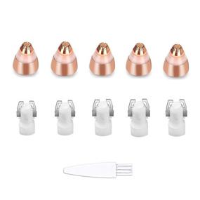 img 4 attached to 🌹 Rose Gold Eyebrow Hair Remover Replacement Heads: Painless Trimmer Blades for Women - Perfect & Smooth Results! As Seen On TV (5Pcs) +